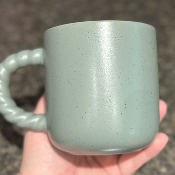 Mint Green Ceramic Mug with Twisted Handle - Picture 6 of 6